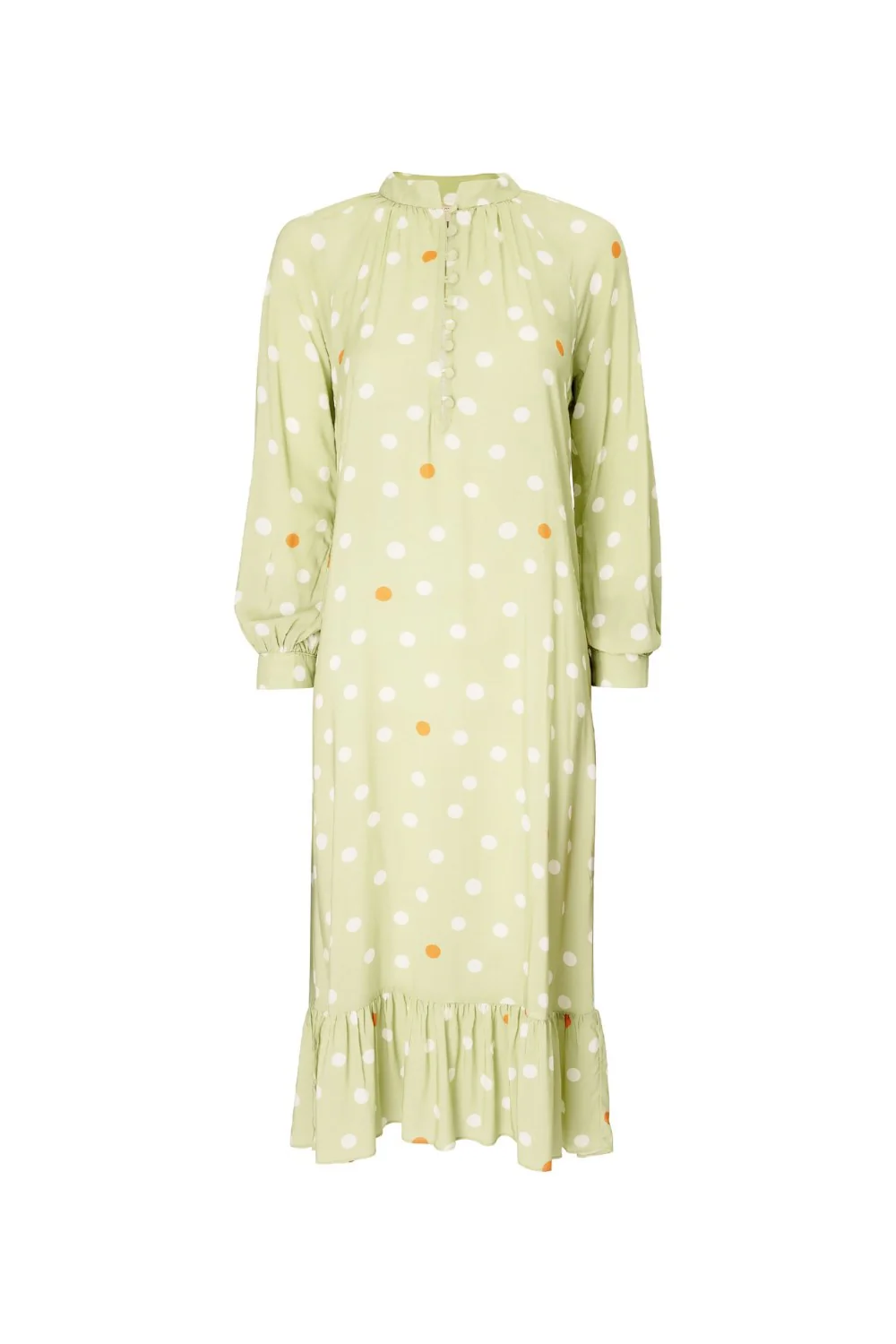 Vintage Pois Long Sleeve Midi Dress - Image 4