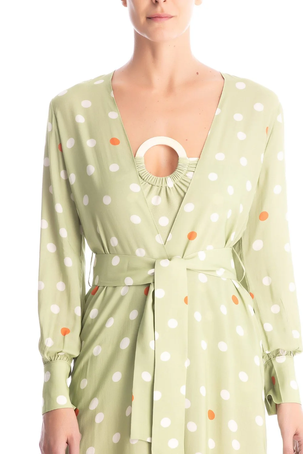 Vintage Pois Midi Robe - Image 3