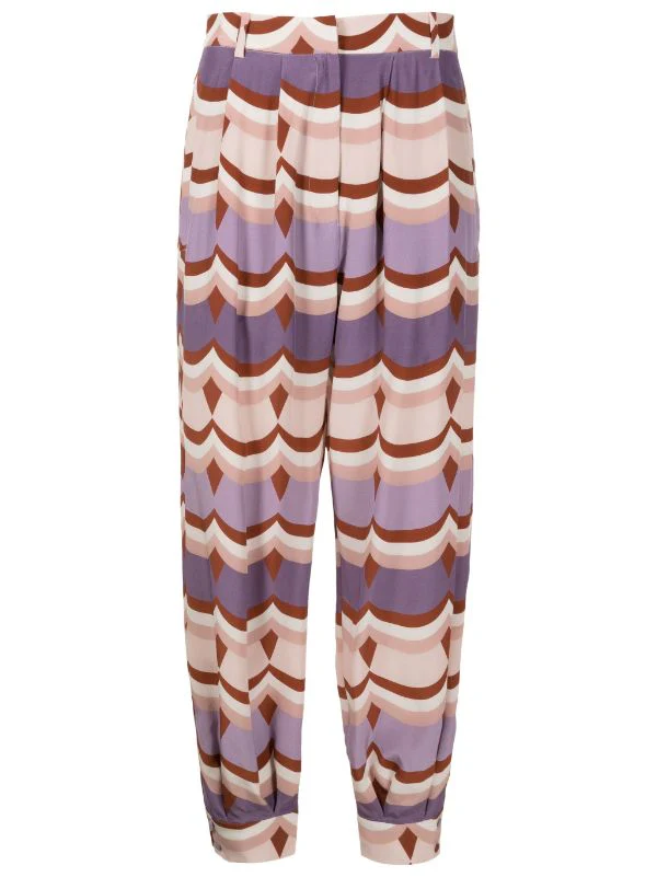 Vintage Waves Carrot Pants - Image 3