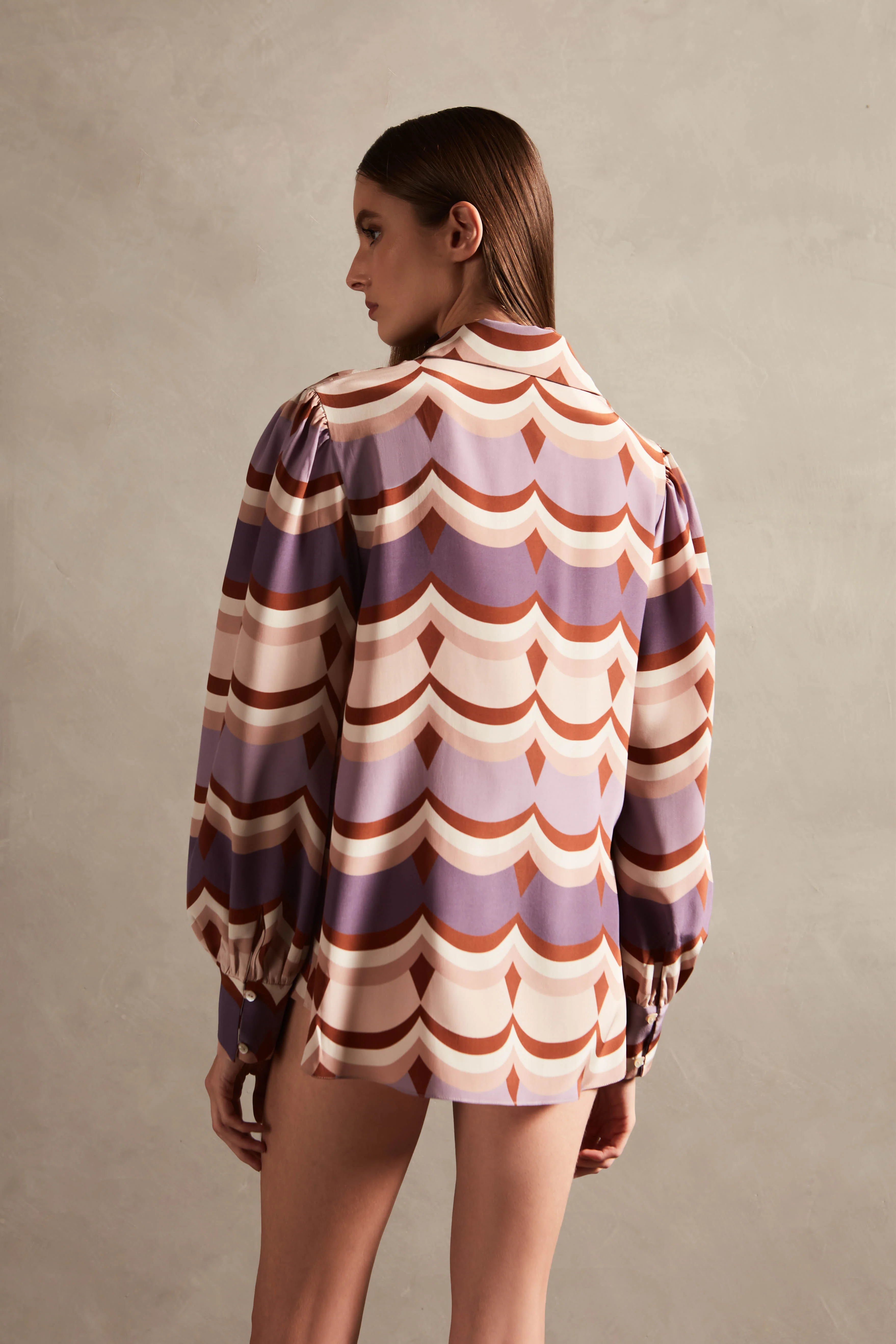 Vintage Waves Long-Sleeved Shirt - Image 2