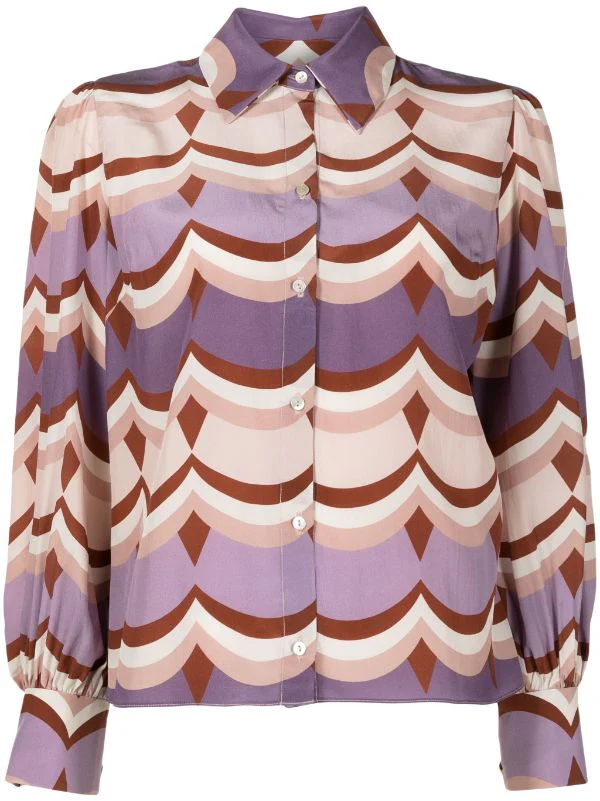 Vintage Waves Long-Sleeved Shirt - Image 3