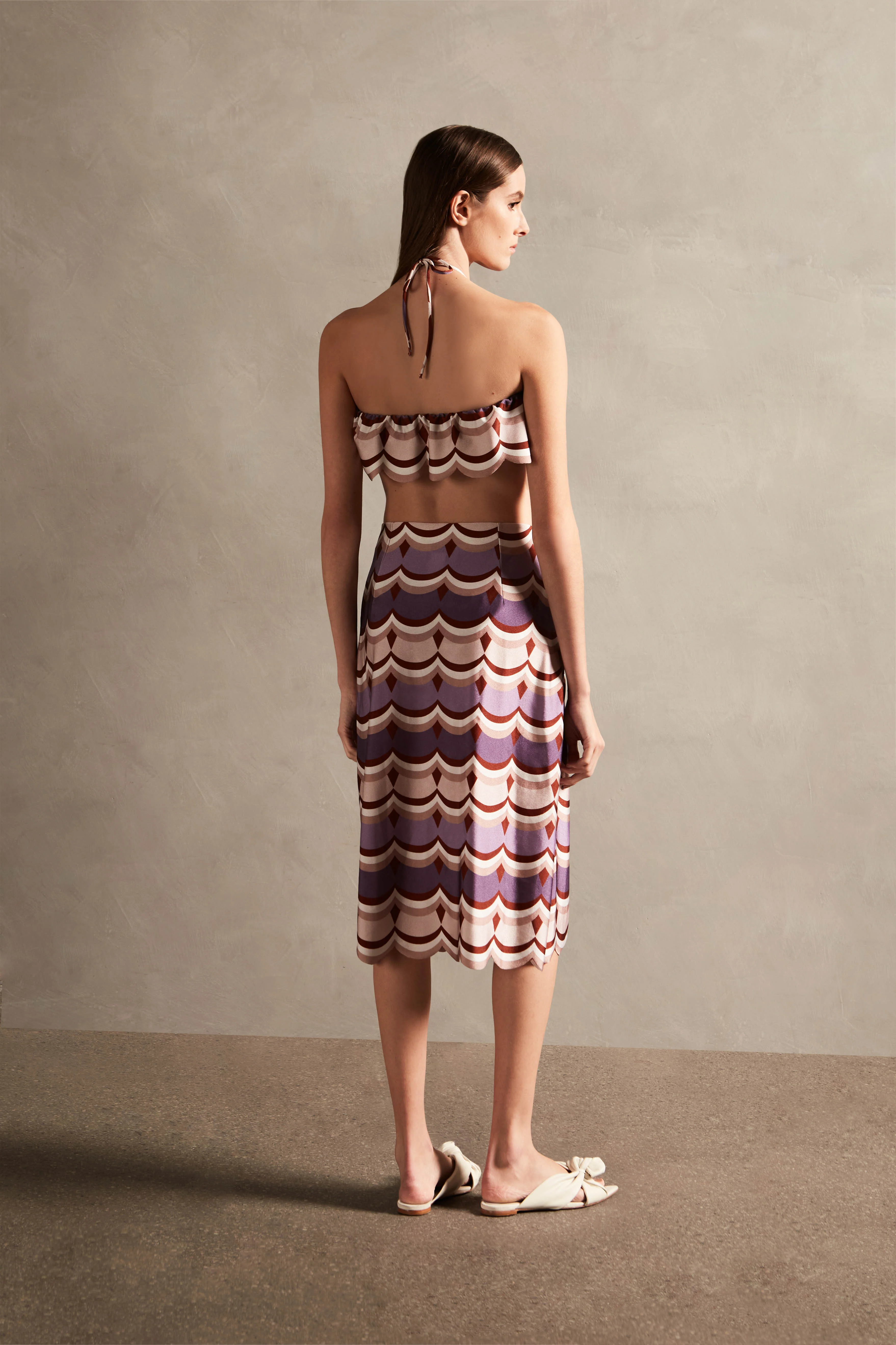 Vintage Waves Midi Skirt - Image 2