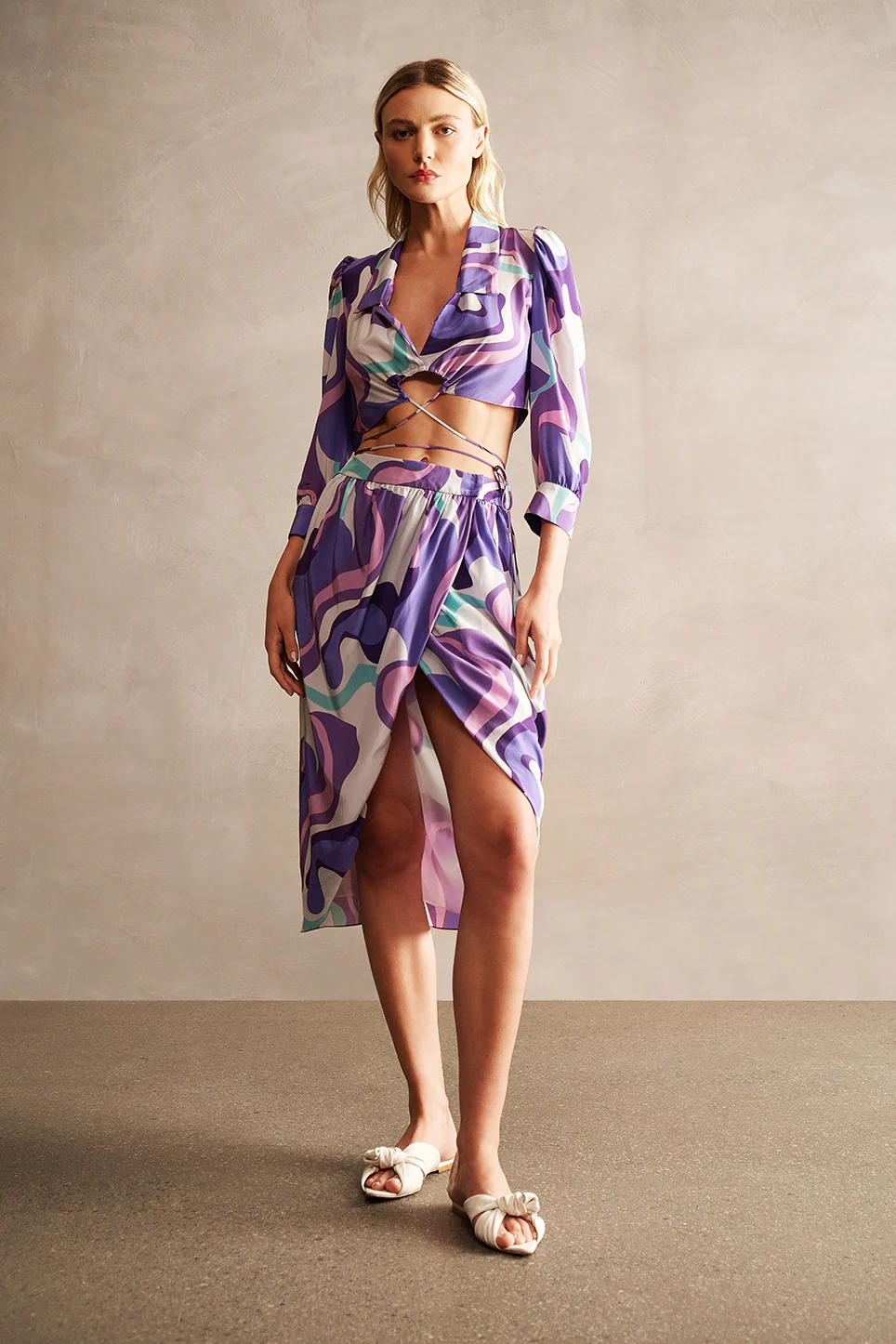 Wave Wraparound Blouse - Image 3