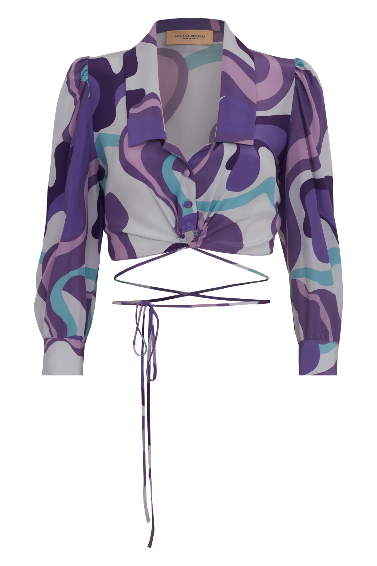 Wave Wraparound Blouse - Image 4