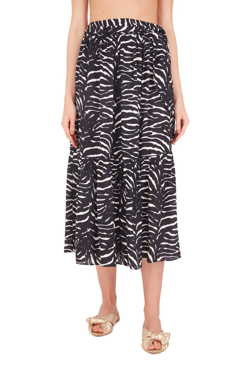 Zebra Midi Skirt - Image 4